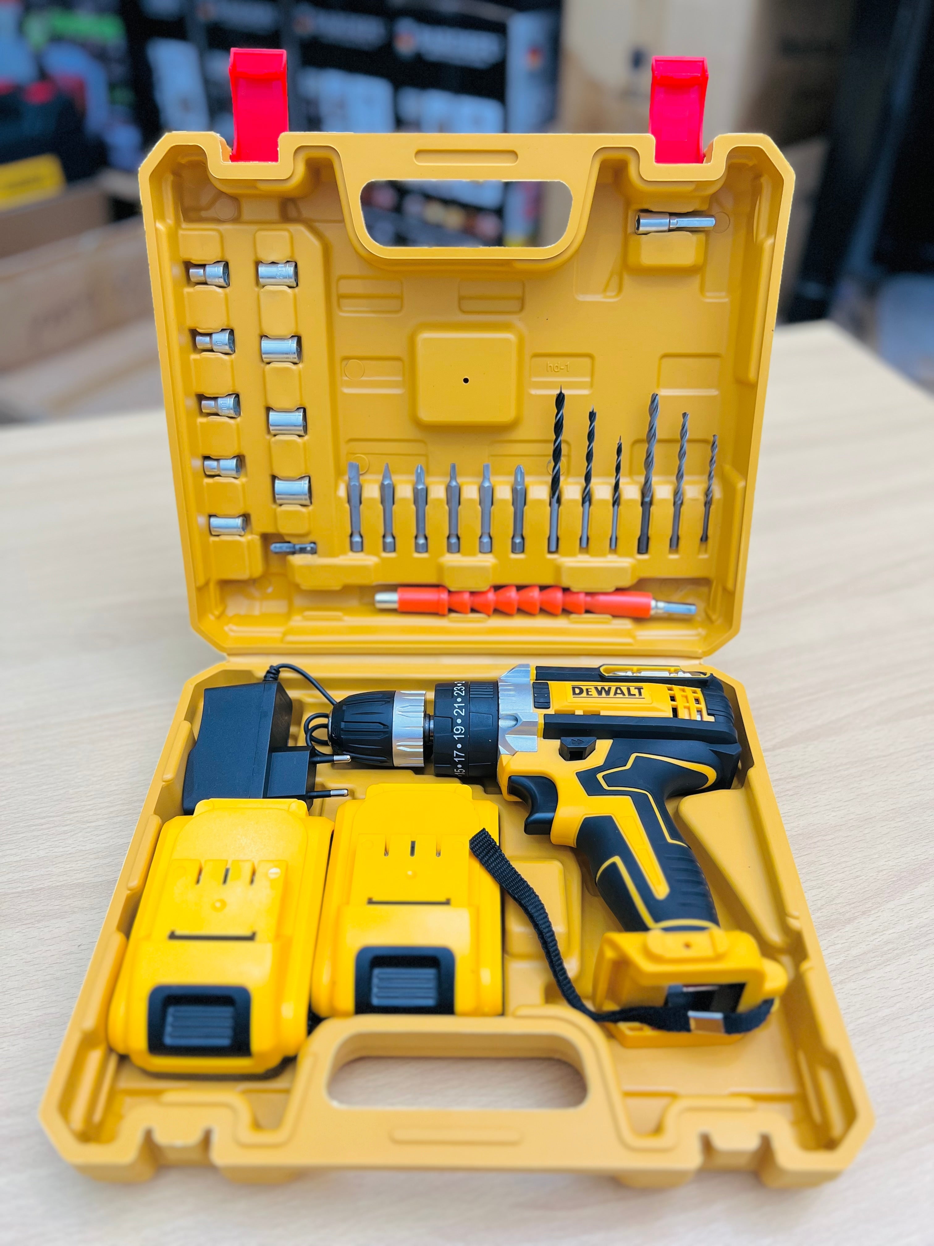 DEWALT 30-Piece Cordless Drill Set – Powerful Rechargeable Driver Kit with Dual Batteries & Bits for Home and Professional Use