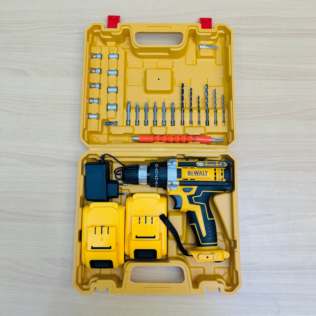 DEWALT 30-Piece Cordless Drill Set – Powerful Rechargeable Driver Kit with Dual Batteries & Bits for Home and Professional Use