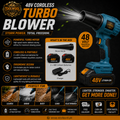 Cordless turbo jet blower with dual batteries Pakistan