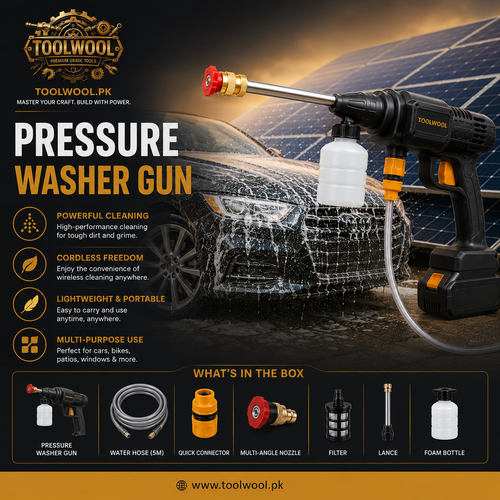 Cordless high-pressure car washer gun with accessories Pakistan