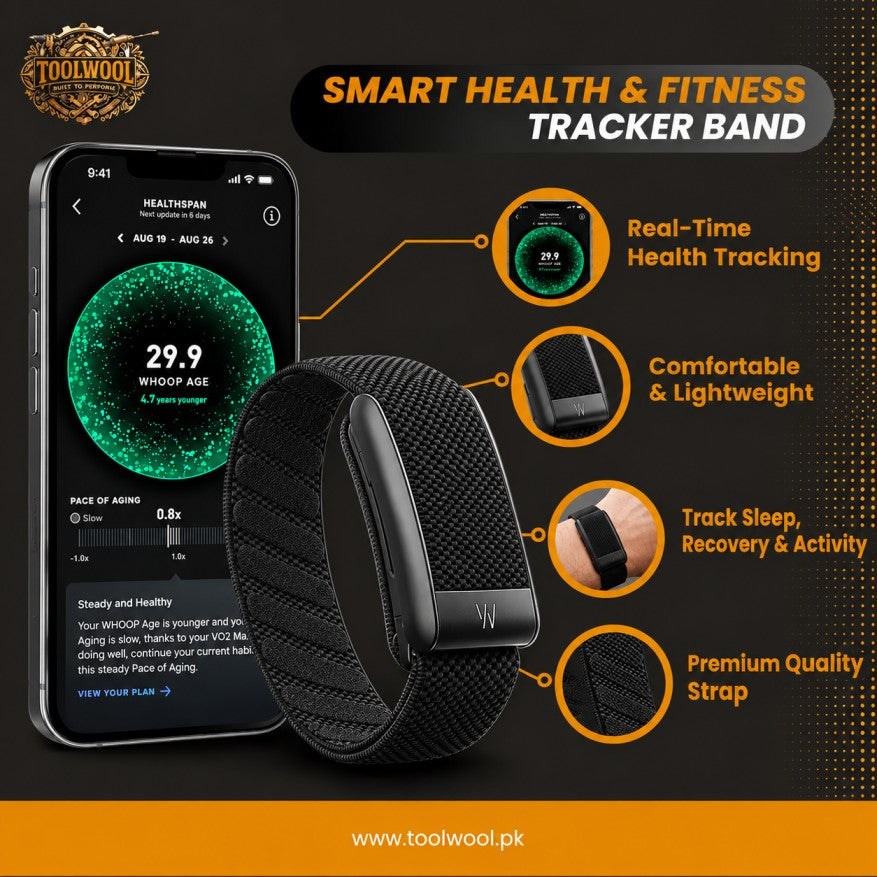 Smart Fitness Tracker – Heart Rate, BP & Sleep Monitor