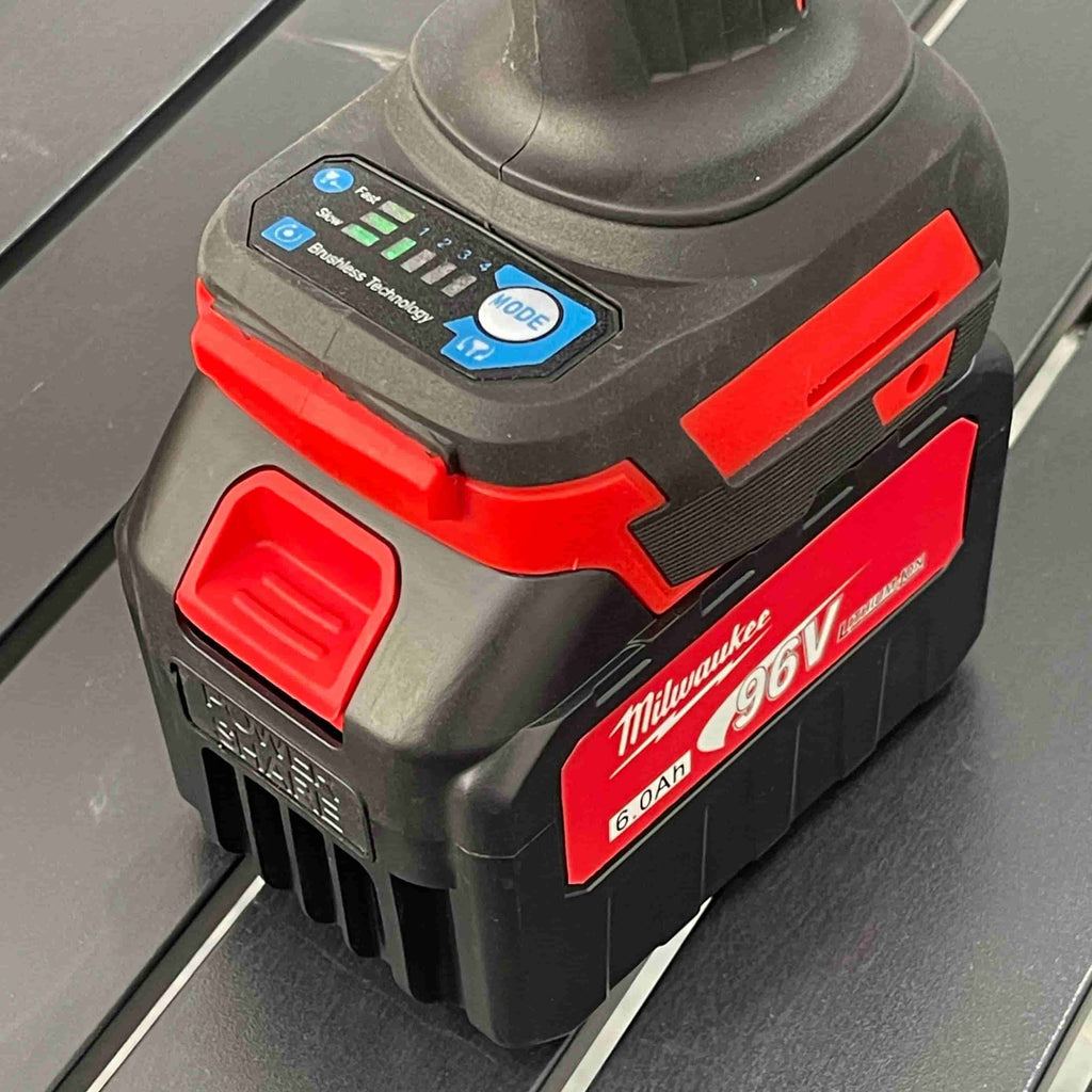 Milwaukee 96V Brushless Impact Wrench – Heavy Duty Cordless Nut Bolt Remover | 600Nm Torque | Dual Battery Kit