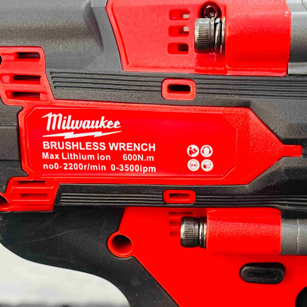 Milwaukee 96V Brushless Impact Wrench – Heavy Duty Cordless Nut Bolt Remover | 600Nm Torque | Dual Battery Kit