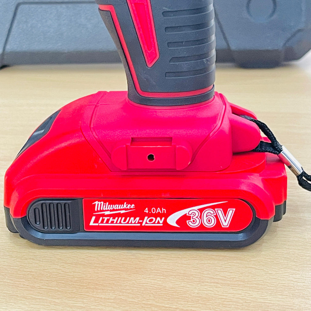 Milwaukee 36V Cordless Drill Machine Kit – 2 Batteries + Full Tool Set + Carry Case