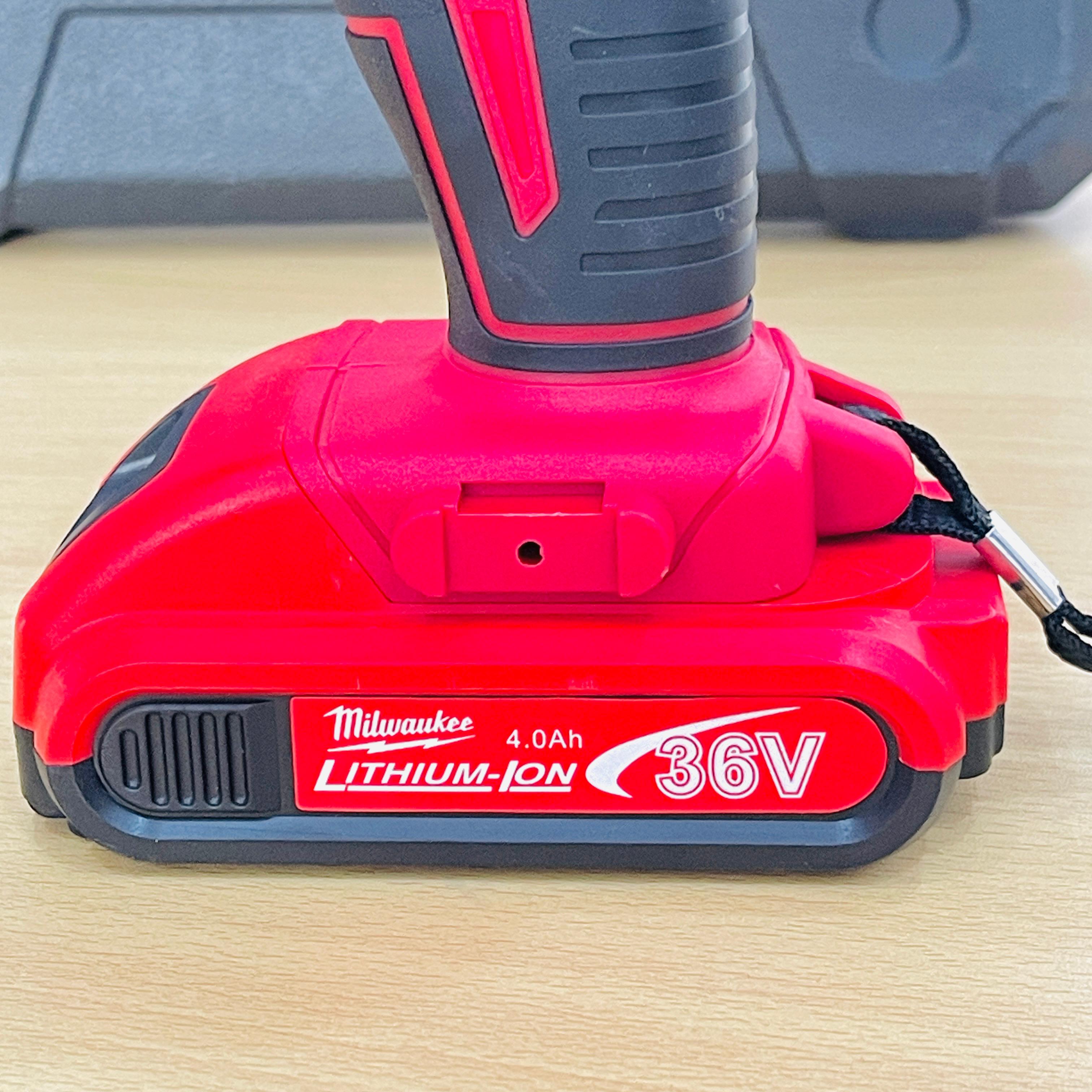 Milwaukee 36V Cordless Drill Machine Kit – 2 Batteries + Full Tool Set + Carry Case