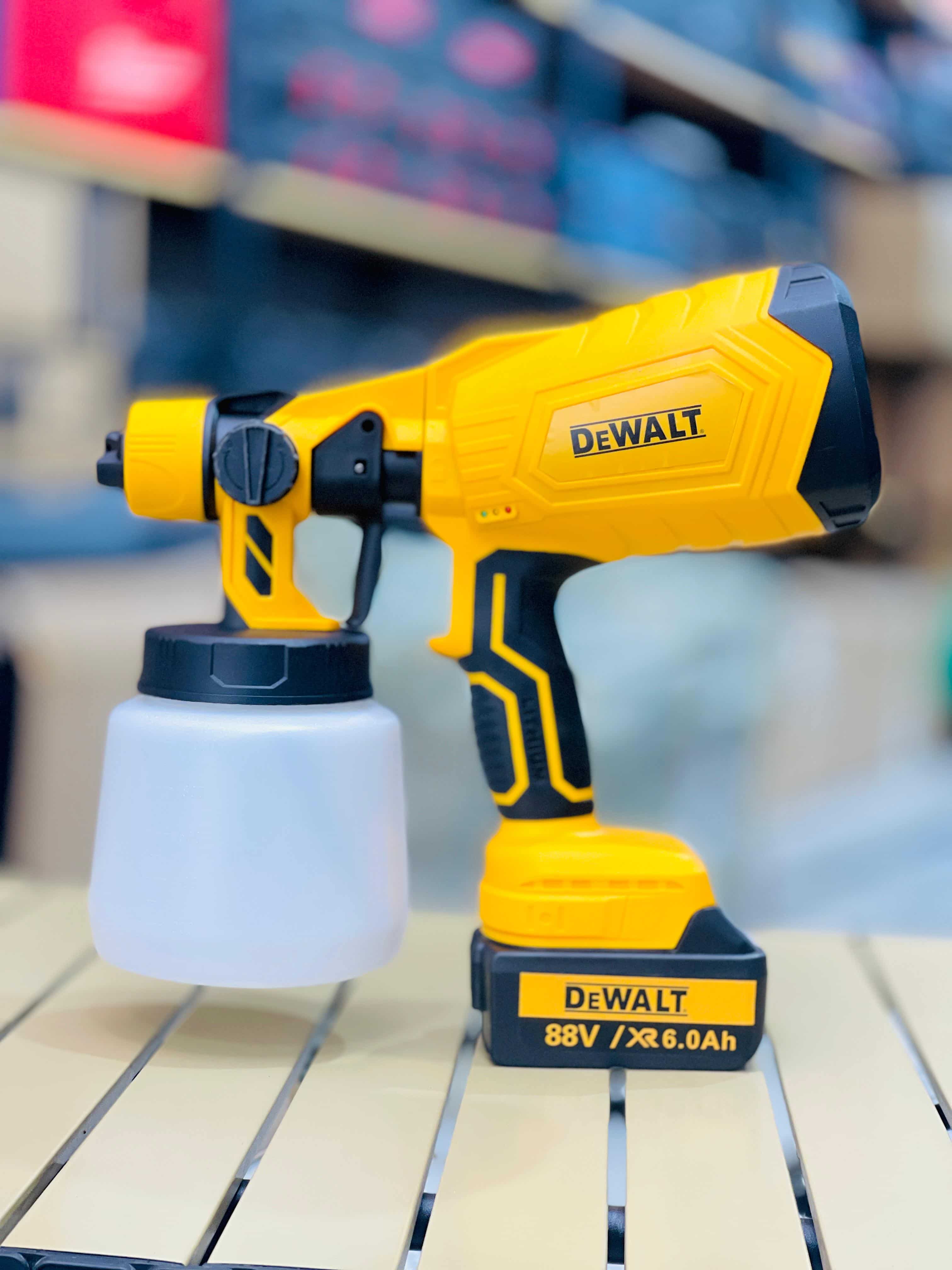 DEWALT 88V Cordless Paint Spray Gun – Portable Electric Spray Painter | 2 Batteries | 1000ml Tank