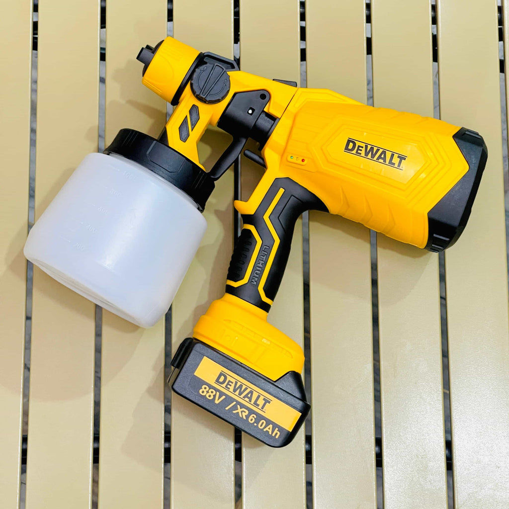 DEWALT 88V Cordless Paint Spray Gun – Portable Electric Spray Painter | 2 Batteries | 1000ml Tank