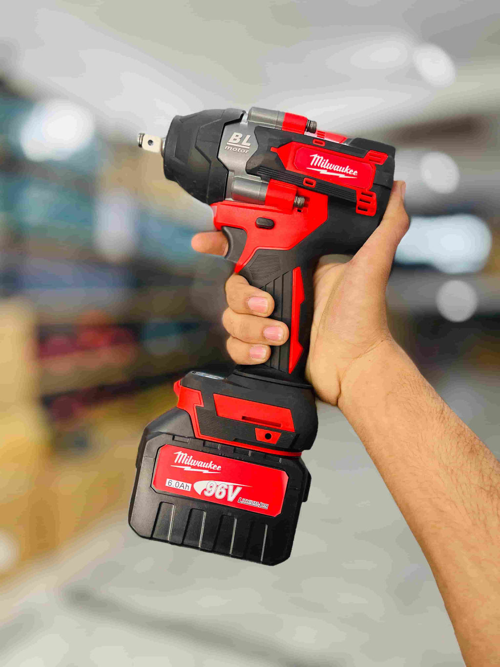 Milwaukee 96V Brushless Impact Wrench – Heavy Duty Cordless Nut Bolt Remover | 600Nm Torque | Dual Battery Kit