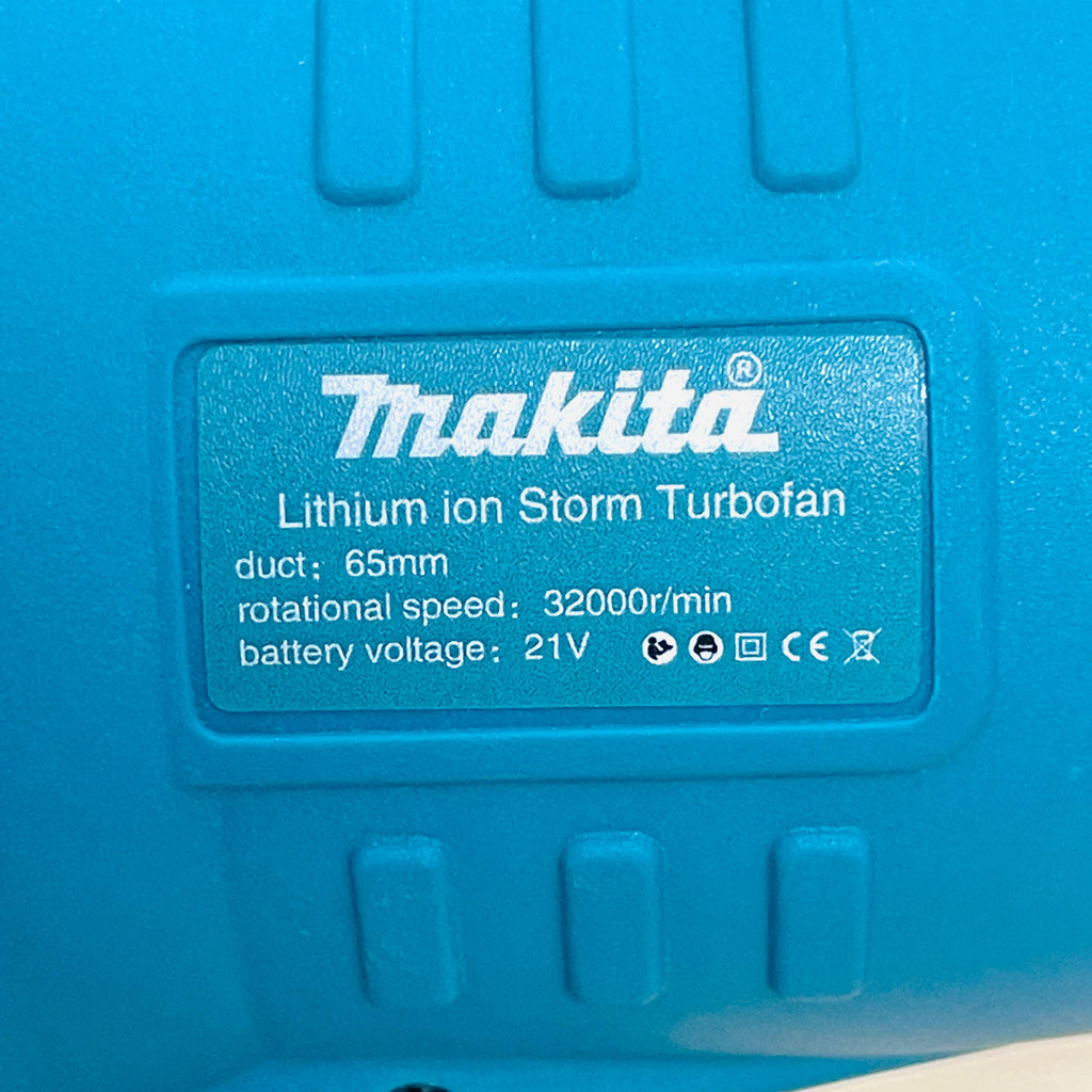 Makita 48V Cordless Lithium-Ion Storm Turbofan Blower – 6.0Ah Battery, 32,000 RPM High-Power Air Duster