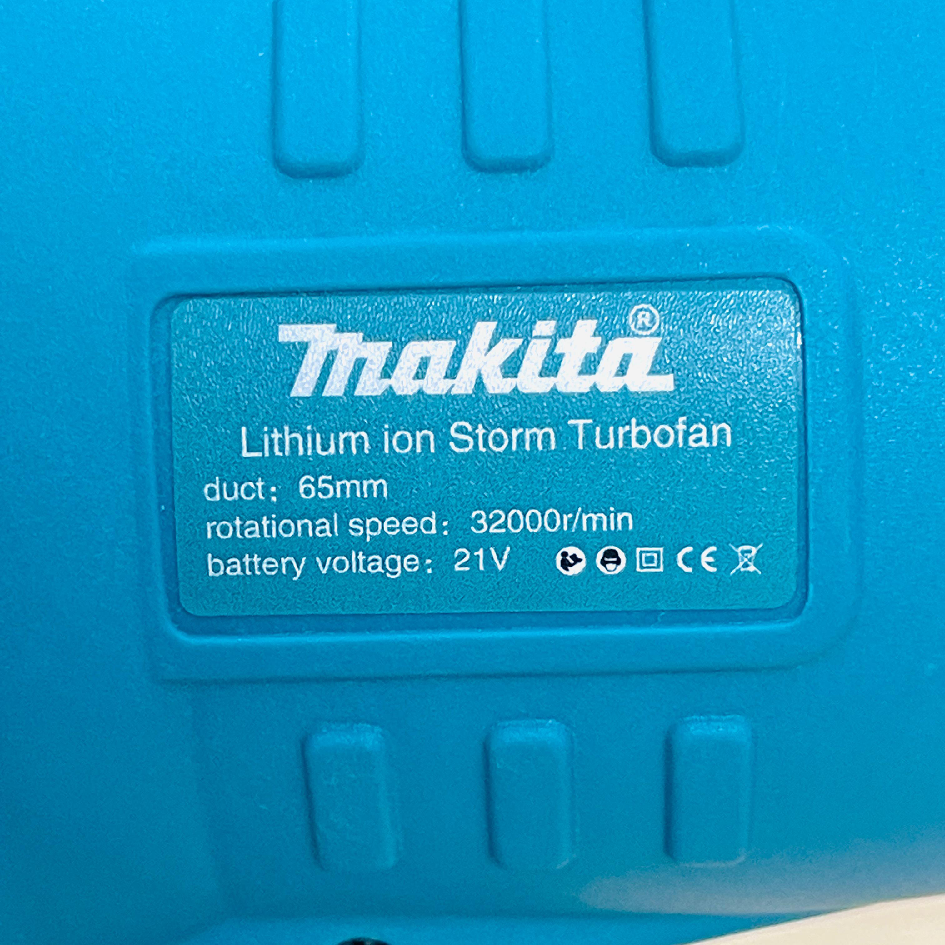 Makita 48V Cordless Lithium-Ion Storm Turbofan Blower – 6.0Ah Battery, 32,000 RPM High-Power Air Duster