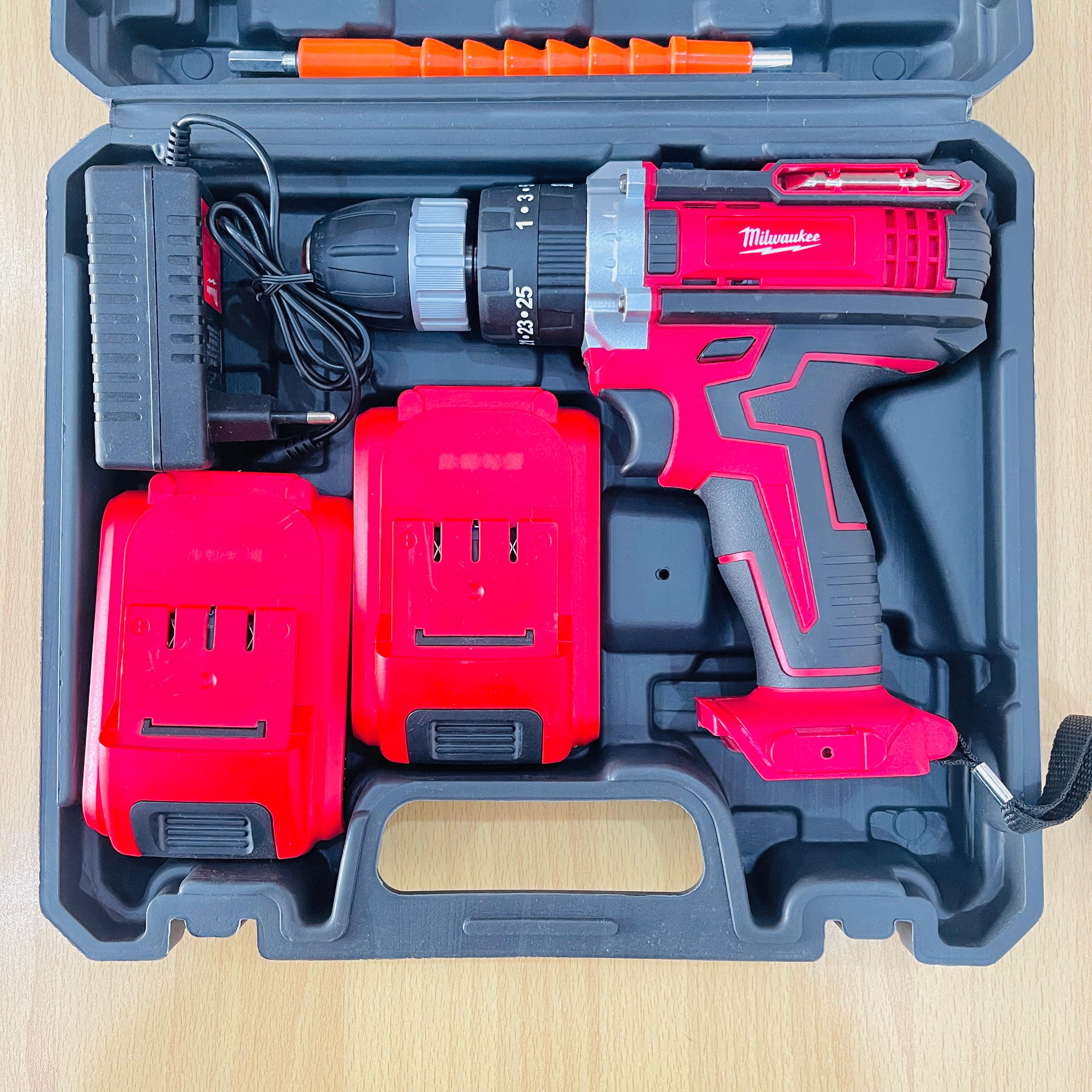 Milwaukee 36V Cordless Drill Machine Kit – 2 Batteries + Full Tool Set + Carry Case