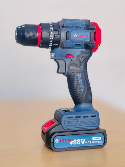 Bosch 48V Brushless Cordless Drill Machine Kit – 2 Batteries + Full Accessories + Heavy Case